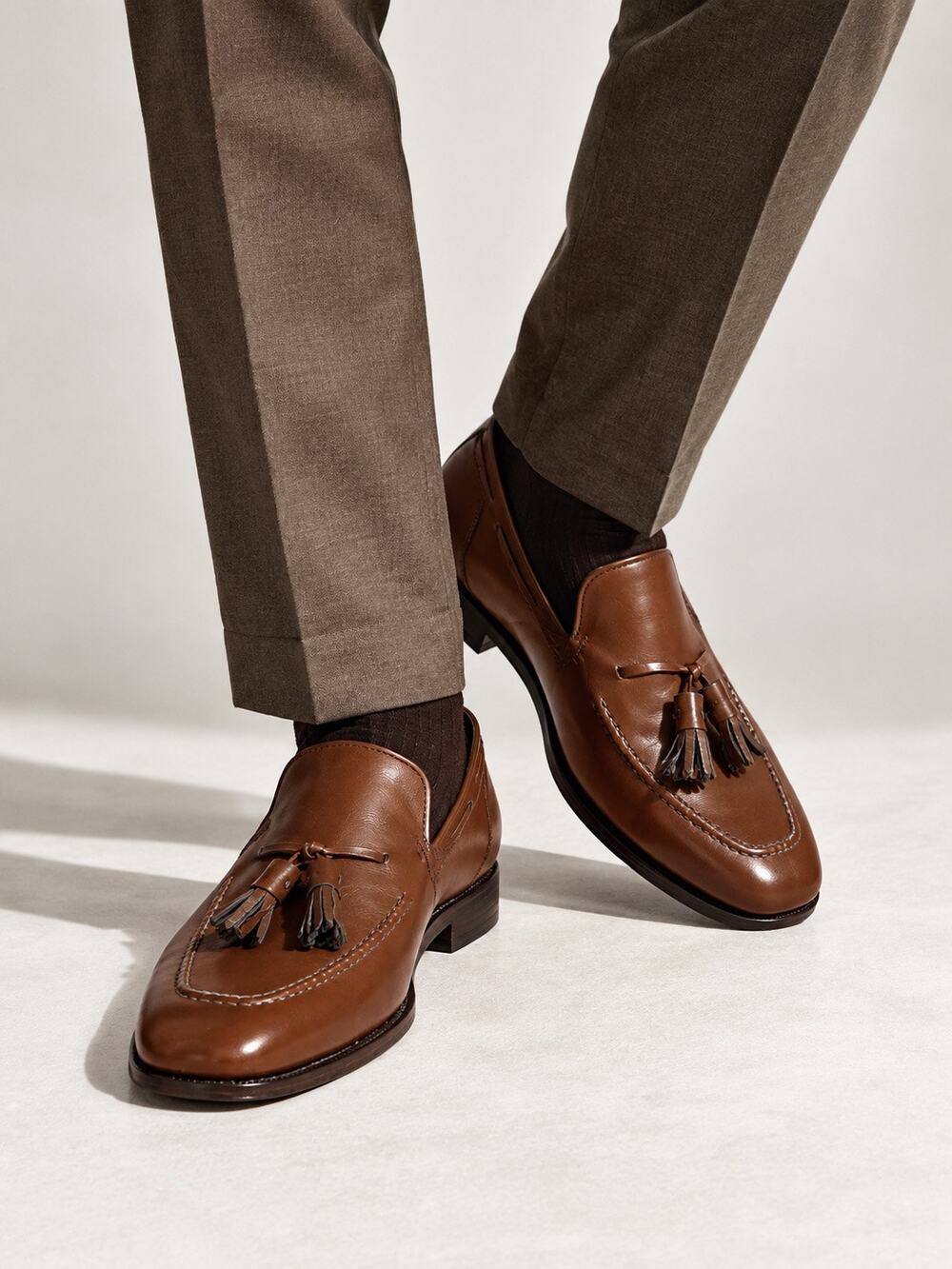 Johnston & Murphy Aristocraft Men’s Leather Tassel Loafers – 7.5 D – Made in USA